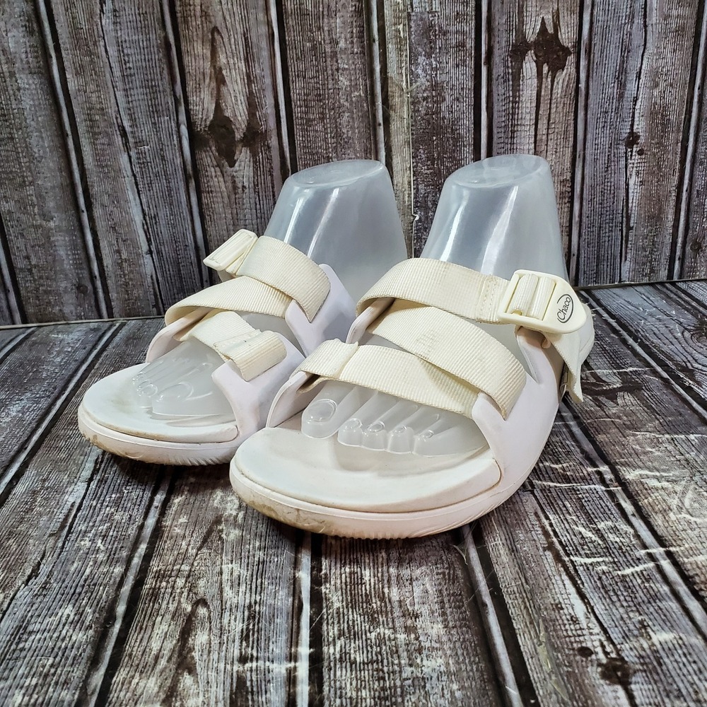 Chaco Women's Chillos Slide Sandals Adjustable Straps 2651502 White Size 11